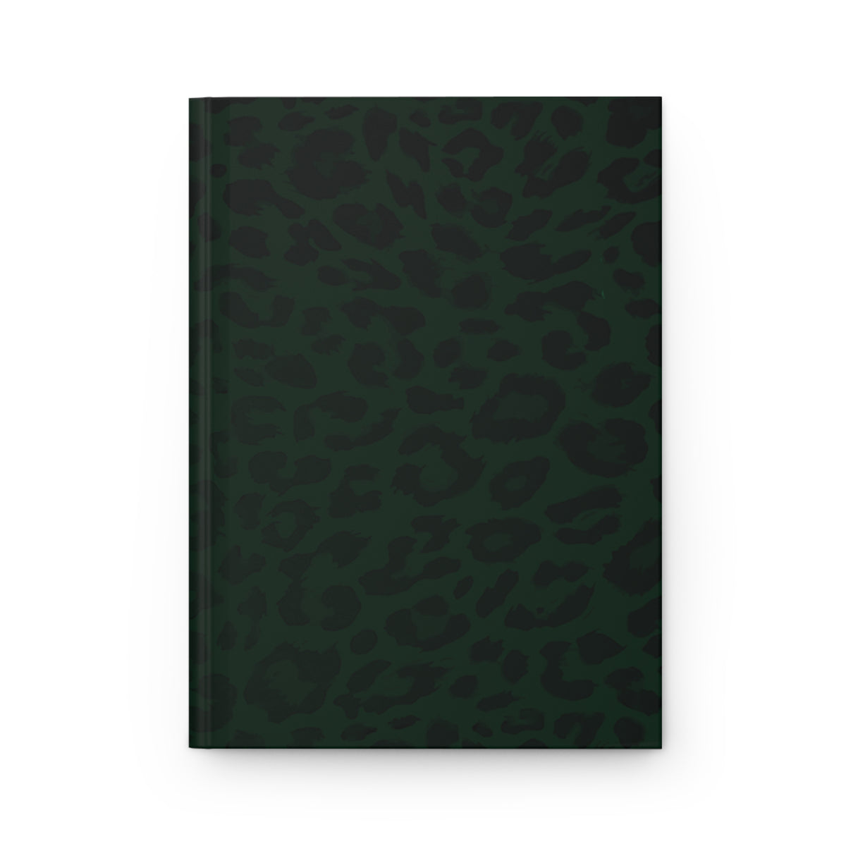 Hardcover Leopard Print Journal Matte in Dark Green