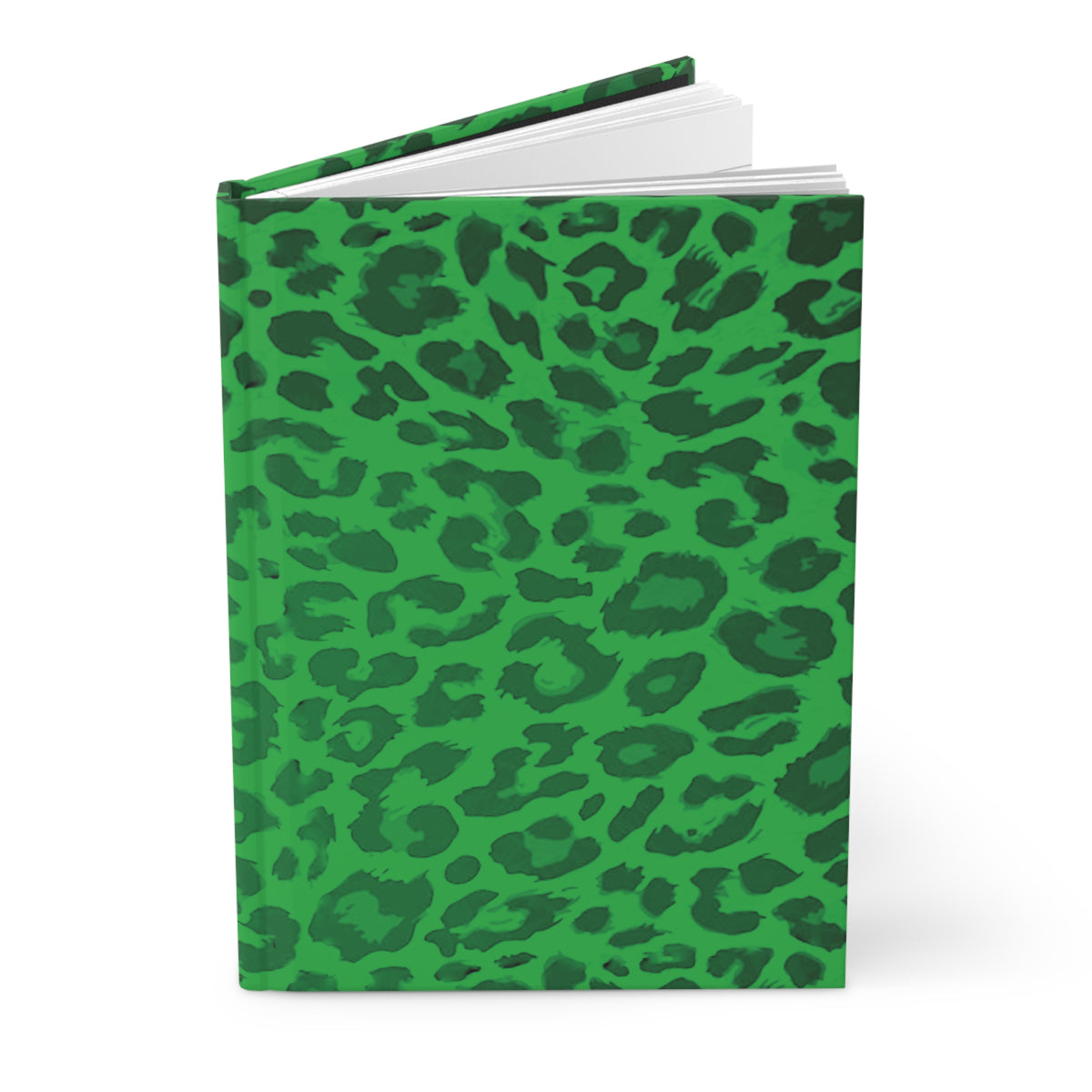 Hardcover Leopard Print Journal Matte in Light Green