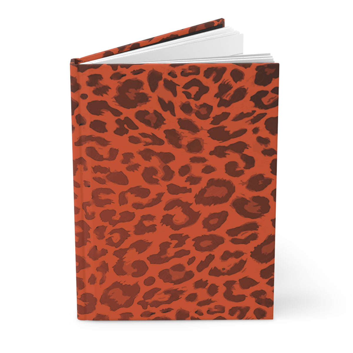Hardcover Leopard Print Journal Matte in Light Orange
