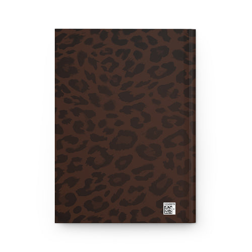 Hardcover Leopard Print Journal Matte in Brown