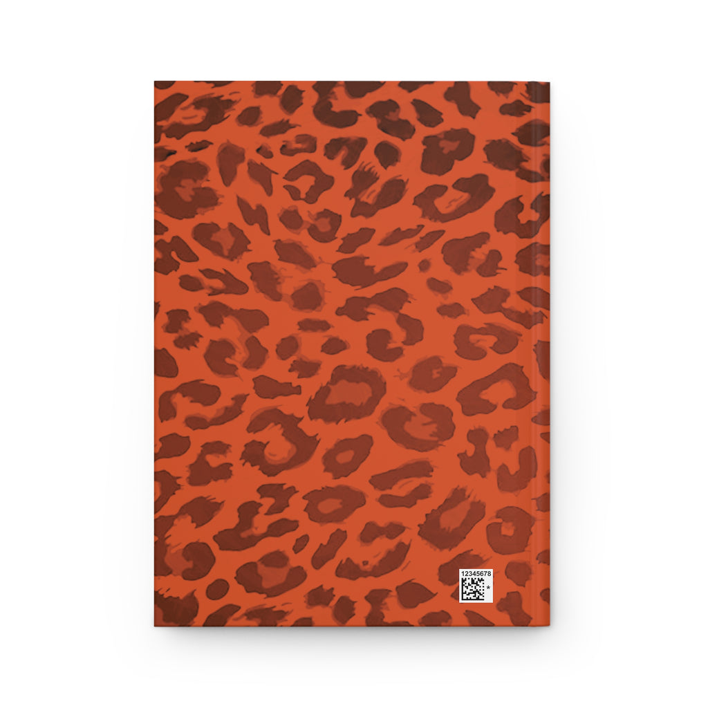 Hardcover Leopard Print Journal Matte in Light Orange