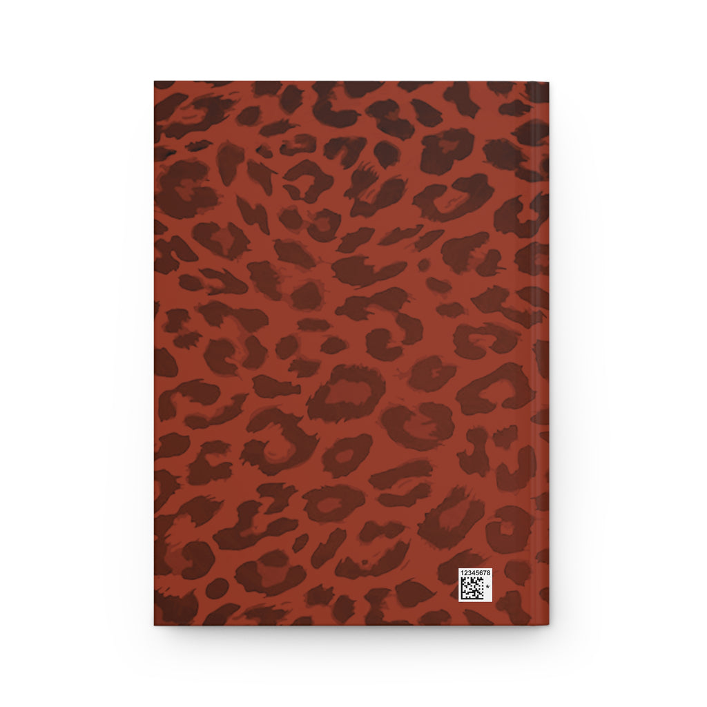 Hardcover Leopard Print Journal Matte in Orange
