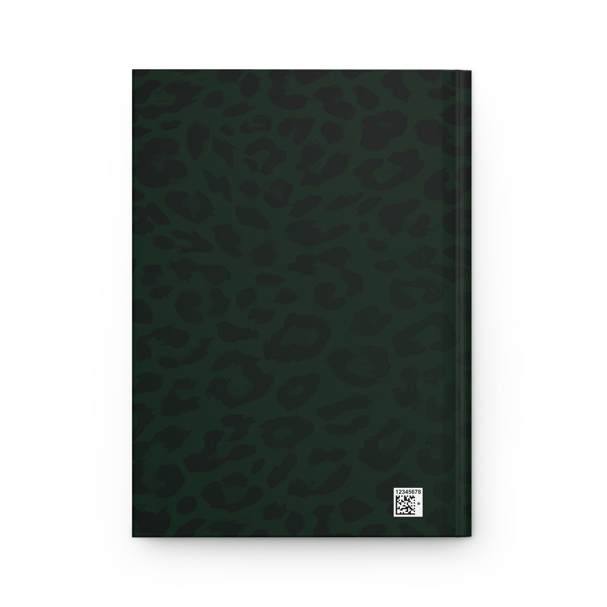 Hardcover Leopard Print Journal Matte in Dark Green