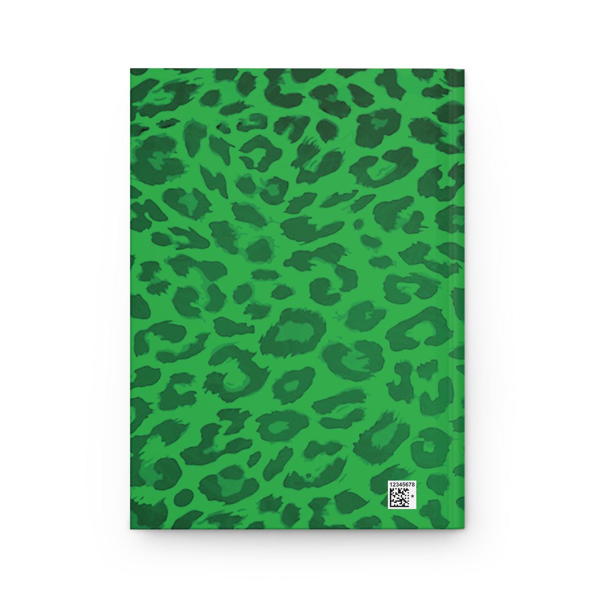 Hardcover Leopard Print Journal Matte in Light Green