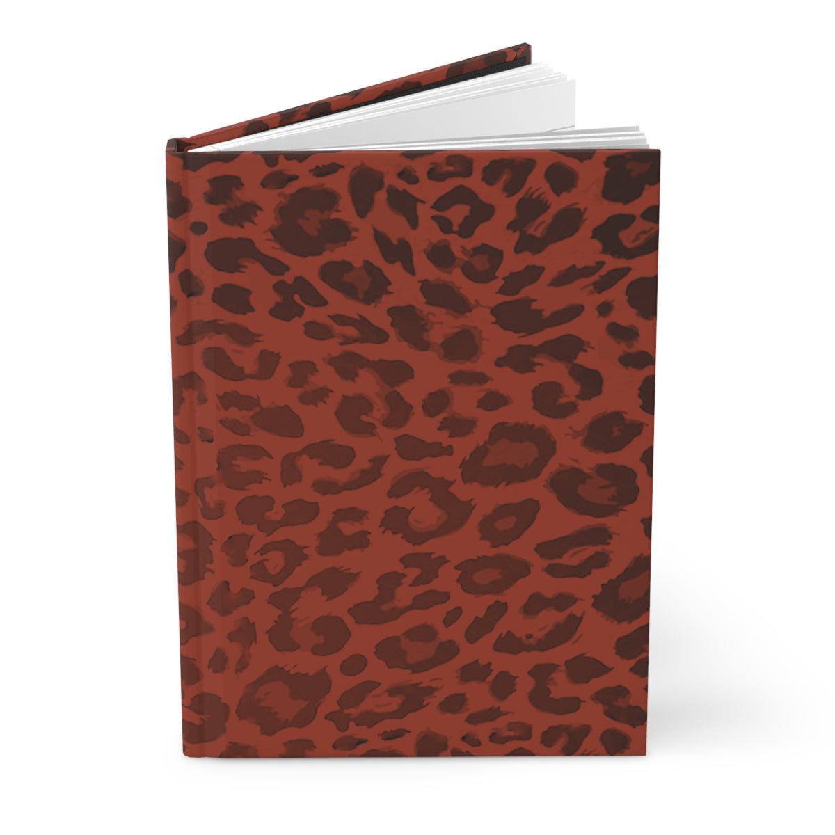 Hardcover Leopard Print Journal Matte in Orange