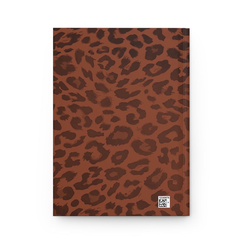 Hardcover Leopard Print Journal Matte in Light Brown