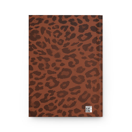 Hardcover Leopard Print Journal Matte in Light Brown