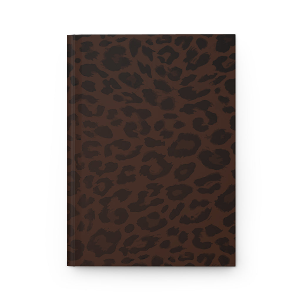 Hardcover Leopard Print Journal Matte in Brown