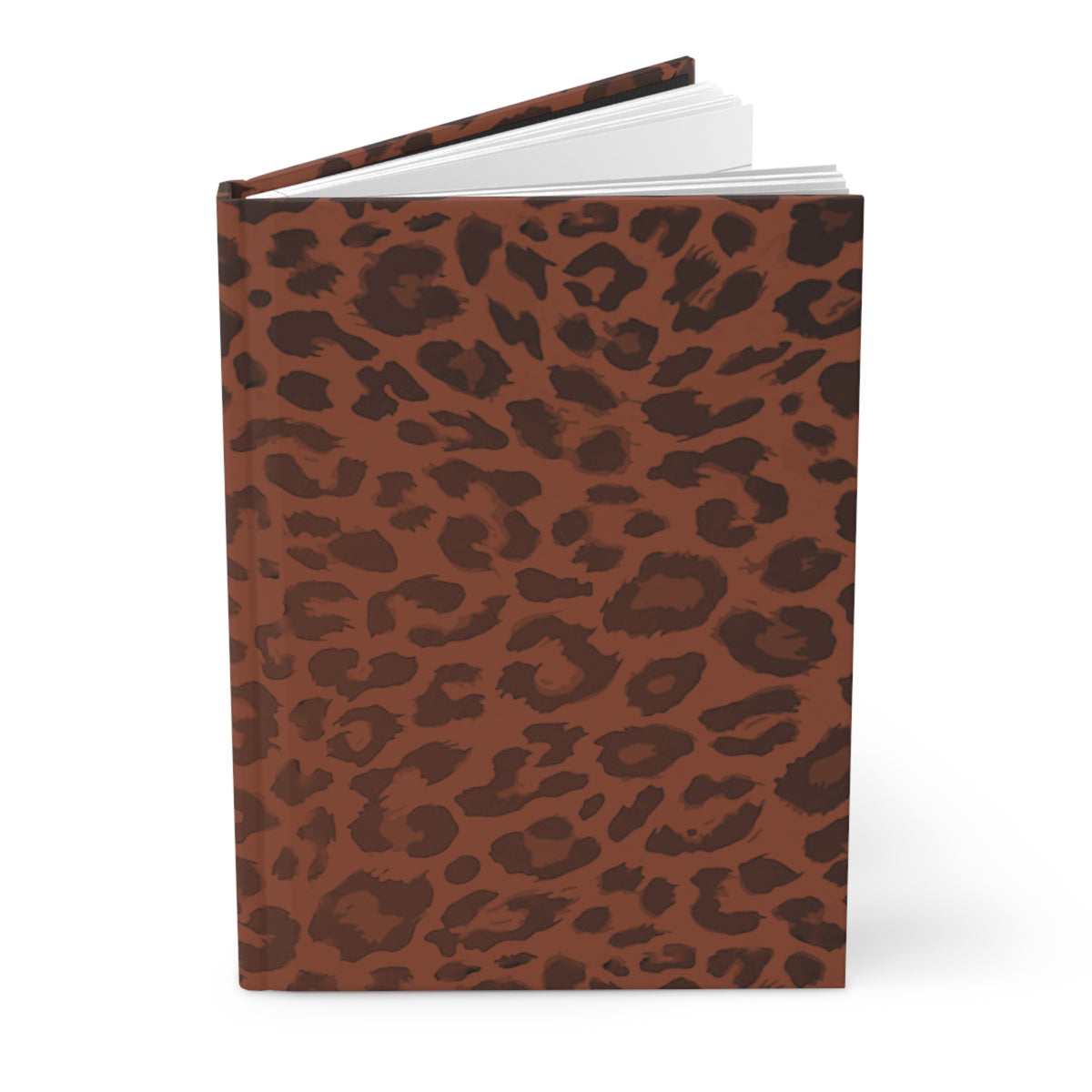 Hardcover Leopard Print Journal Matte in Light Brown